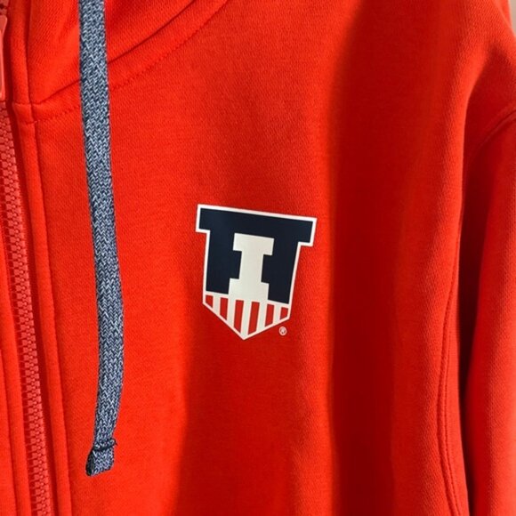 Nike Vibrant Orange Full-Zip Hoodie University of Illinois Size XL - Picture 2 of 8